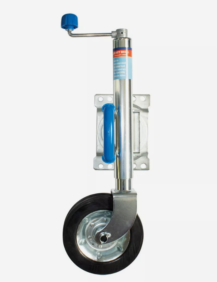 ALKO JOCKEY WHEEL SWINGAWAY 350KG 200MM WHEEL 213126-BLA