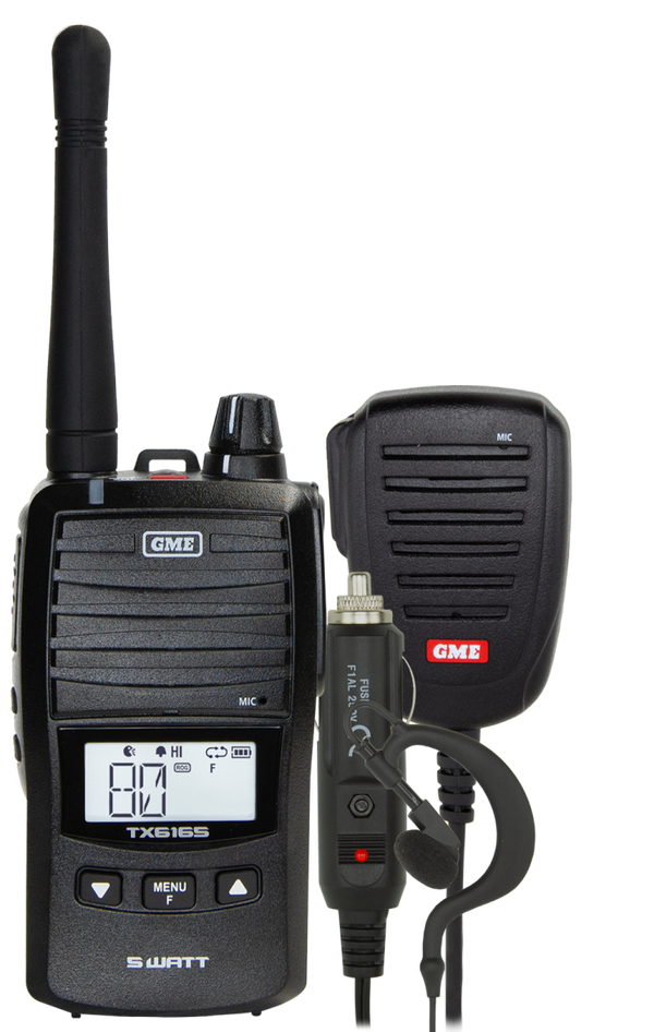 5 WATT UHF CB HANDHELD RADIO & ACCESSORIES TX6165