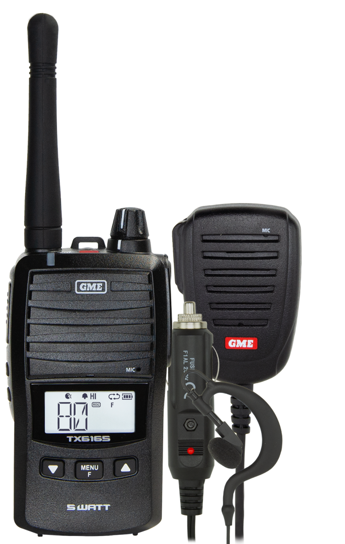 5 WATT UHF CB HANDHELD RADIO & ACCESSORIES TX6165