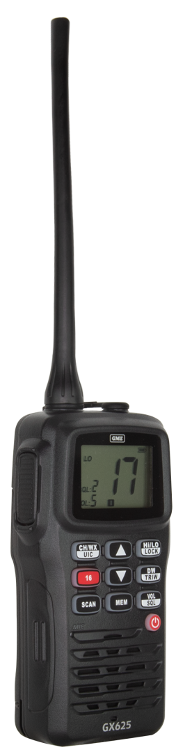 5/1 WATT HANDHELD VHF MARINE RADIO GX625