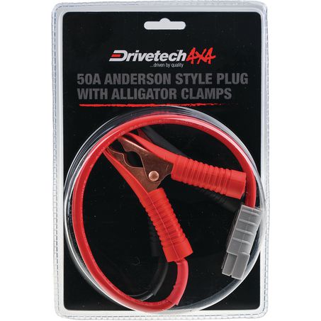 DRIVETECH 4X4 50A ANDERSON PLUG TO ALLIGATOR CLIPS LEAD DTAPC