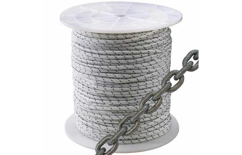 VIPER PRO 100M X 6MM DOUBLE BRAIDED NYLON ROPE WITH 8M X 6MM CHAIN JPW12812