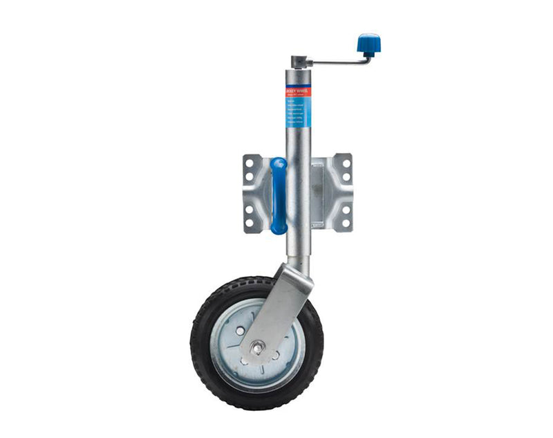 STANDARD JOCKEY WHEEL WITH U-BOLT SWIVEL CLAMP 250MM WHEEL JPW6555