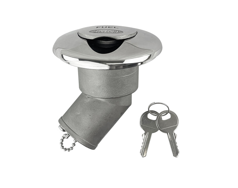 DECK FILL LOCKABLE 45DEG WITH KEY STAINLESS STEEL FUEL 38MM JPW19267