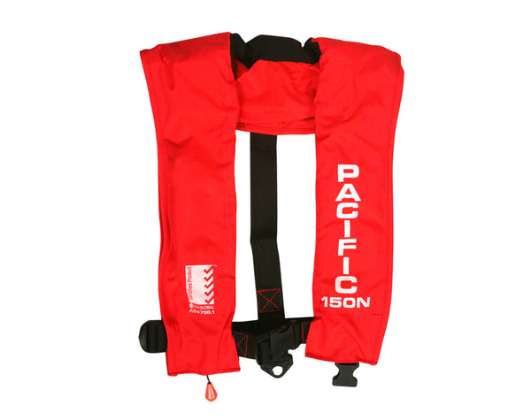PACIFIC 150 AUTOMATIC INFLATABLE LIFEJACKET RED JPW7501