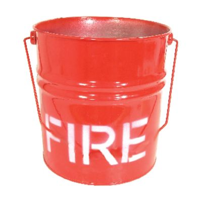 FIRE BUCKET GALVANISED RED 9L 227040