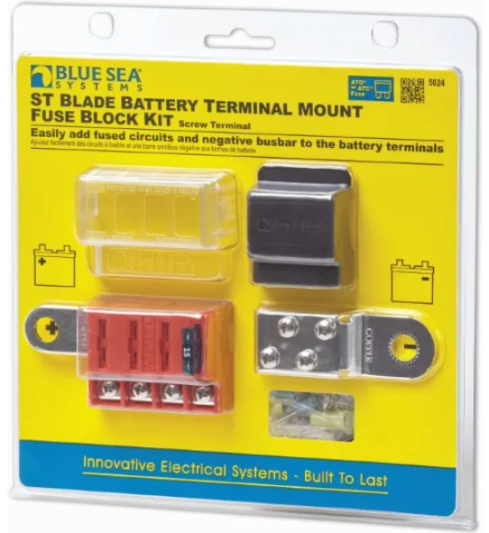 ST BLADE BATTERY TERMINAL MOUNT FUSE BLOCK KIT BS-5024