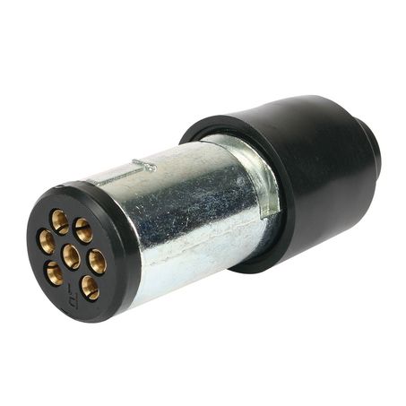 OEX TRAILER PLUG 7 PIN SMALL ROUND, METAL ACX2792