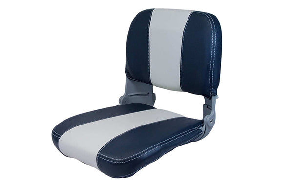 SS48 PADDED FOLDING BOAT SEAT - DARK BLUE/OFF WHITE JPW2764