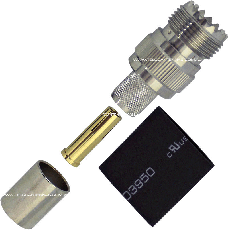 UHF FEMALE CRIMP CONNECTOR - LMR400/RG8 UHFF-CRIMP-400