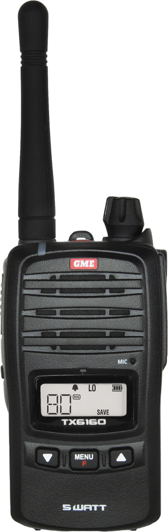 5/1 WATT IP67 UHF CB HANDHELD RADIO TX6160X