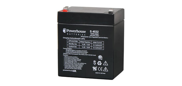 12V 4.5AH SEALED LEAD ACID (SLA) BATTERY 4.8MM/F1 S4532