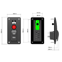 BILGE PUMP SWITCH PANEL WITH ALARM ON-OFF-(ON) JPW12950